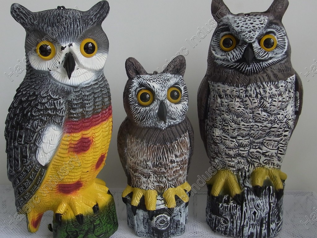 plastic owl garden ornaments