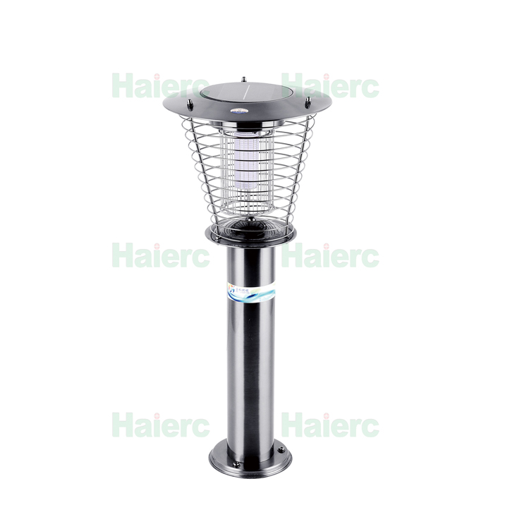 Haierc Eco-friendy Stainless Steel Solar Mosquito Catch Lamp Trap HC6119
